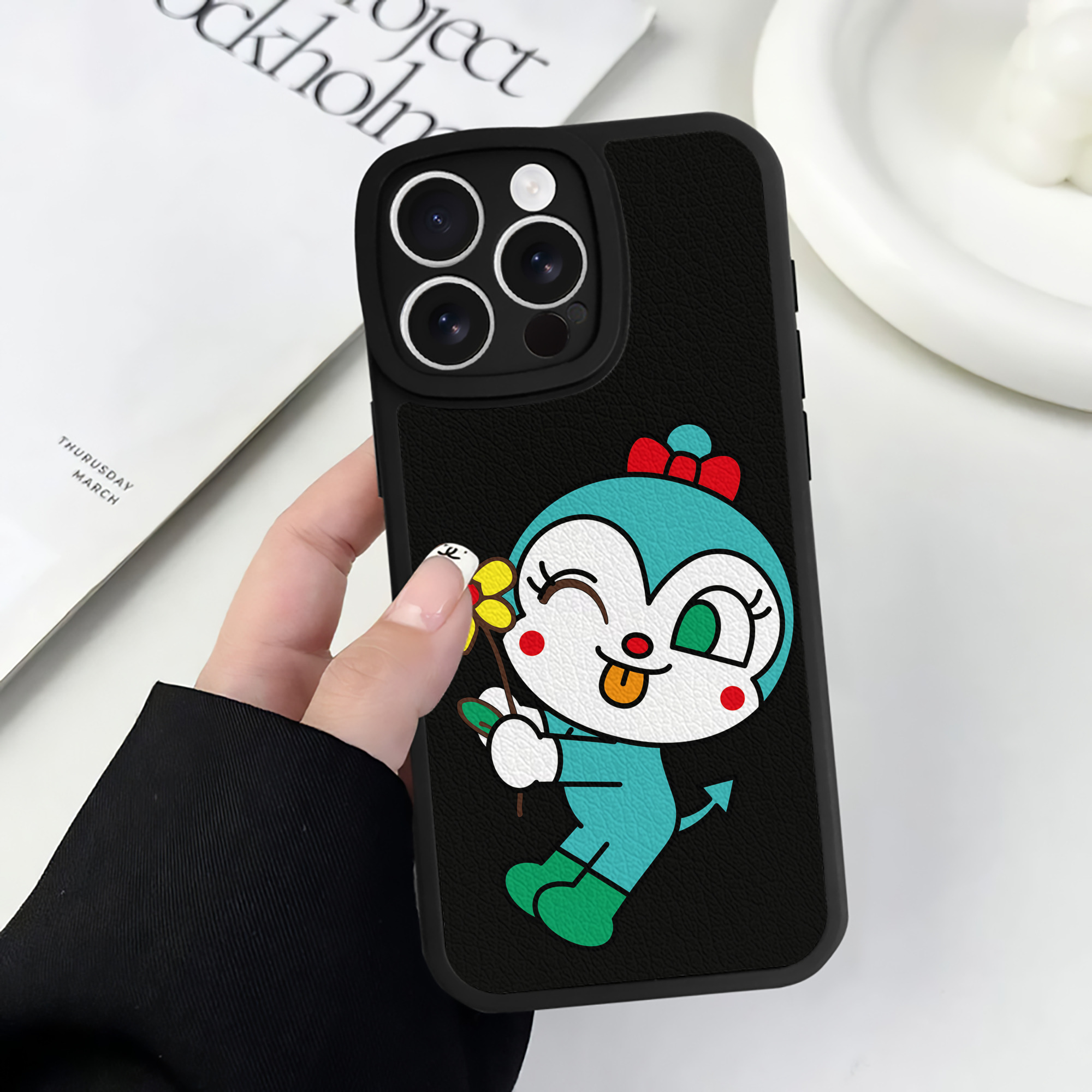 （画像用） アンパンマン Anpanman 【iPhone 16シリーズ対応】シリコンスマホケース（レザー調） 材質：シリコン
